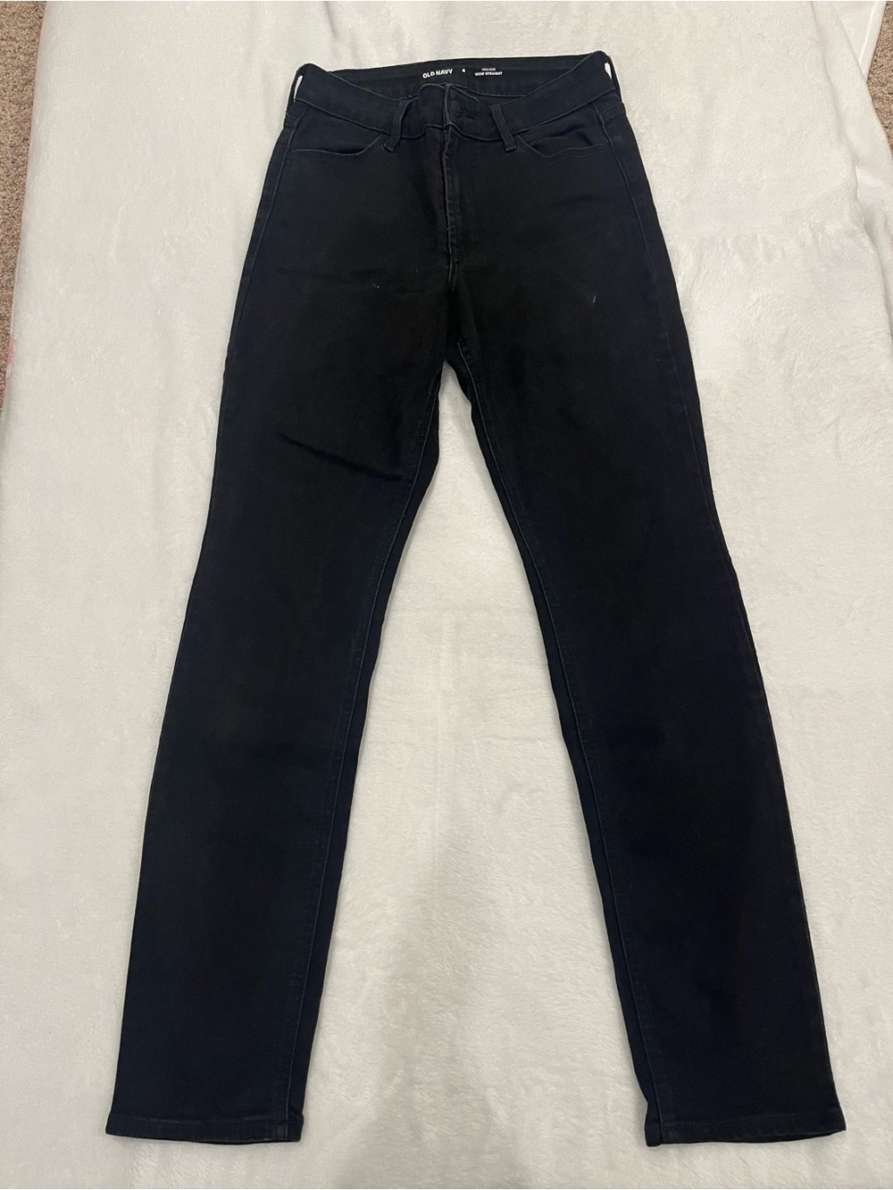 Old Navy Black High-Rise Wow Straight Jeans - Size 4
